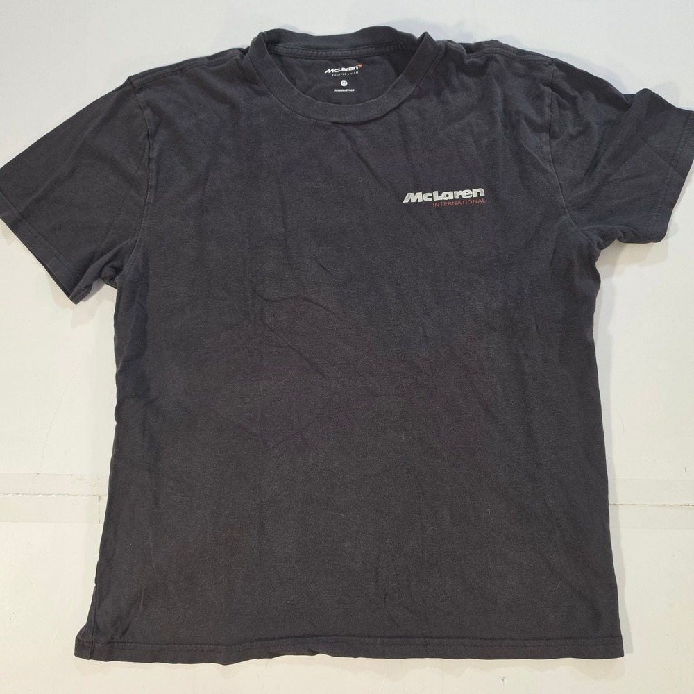 McLaren Formula 1 Team MP4/2 C Motor Racing Graphic T-Shirt Mens Medium Black